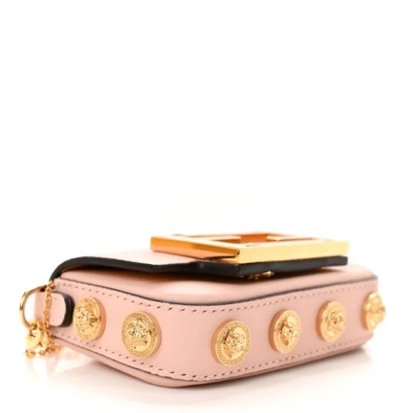 Fendace Versace x fendi Medusa Studded Nano Brooch FF Baguette crossbody bag NEW - Picture 3 of 13